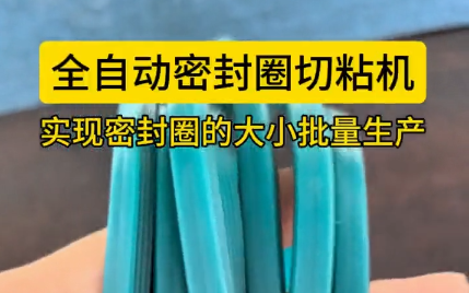「視頻」全自動密封圈切粘機，實現密封圈的大小批量生產！