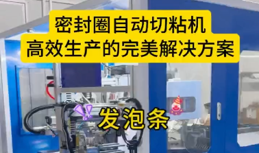 「視頻」密封圈自動切粘機，高效生產的完美解決方案